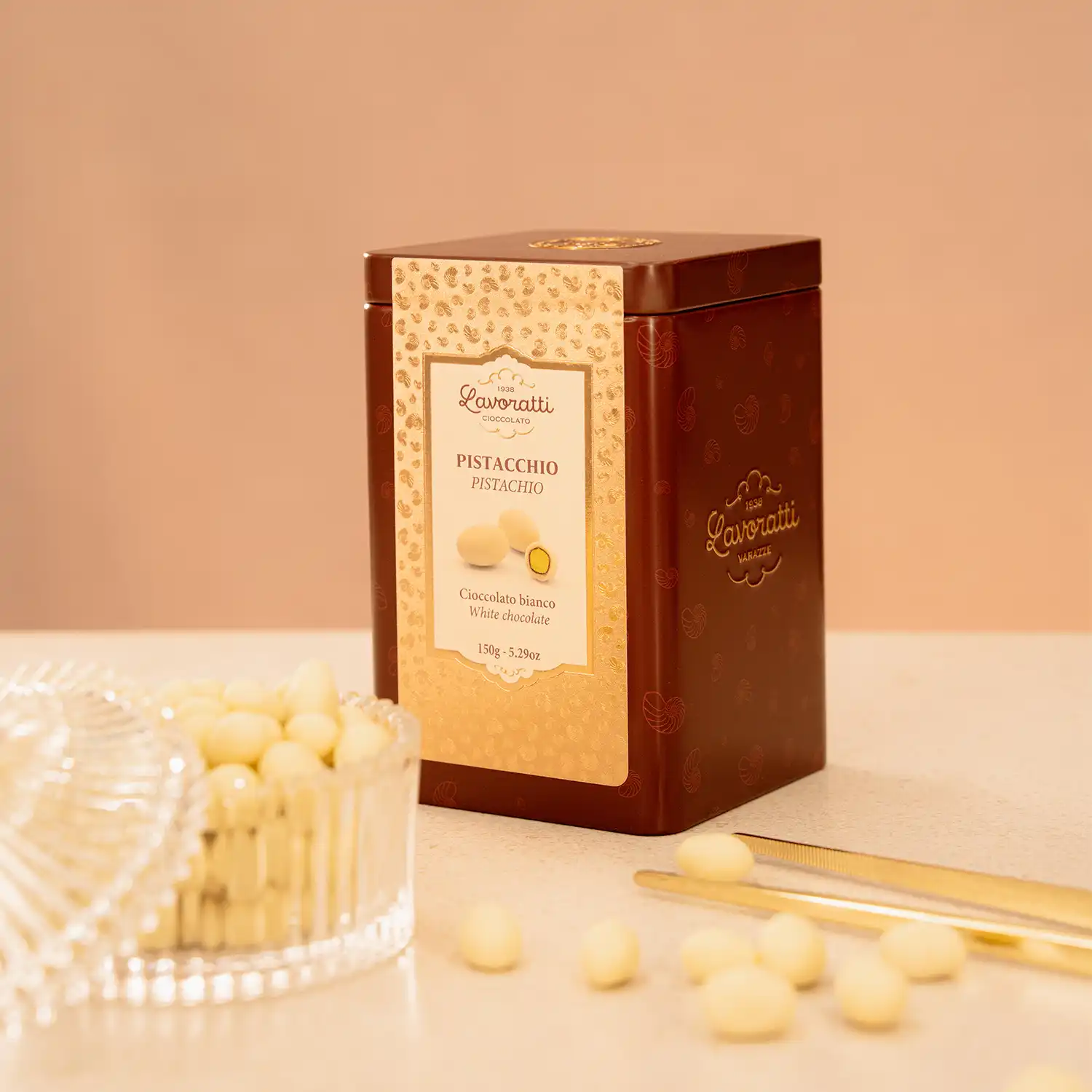 Drageés di Pistacchi ricoperti di cioccolato bianco 150g - immagine 3
