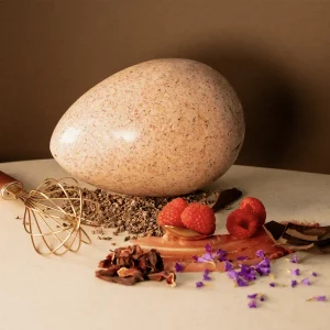 Uovo di Pasqua Fondente 70% Lampone e Ibisco