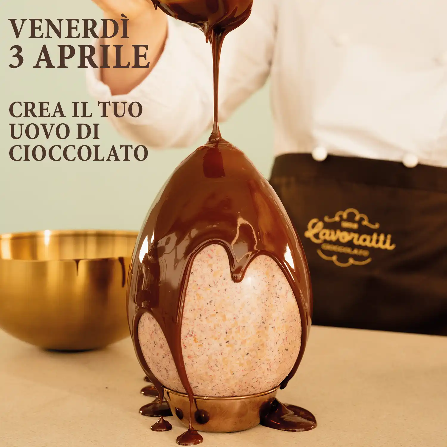 Crea il tuo Uovo di Cioccolato – Venerdì 3 Aprile